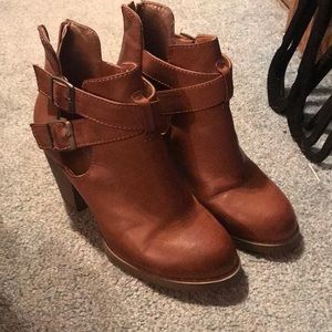 Brown booties